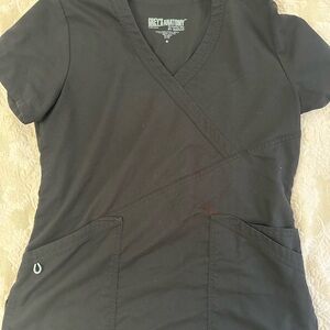 Grey's Anatomy Women's Black Scrub Set